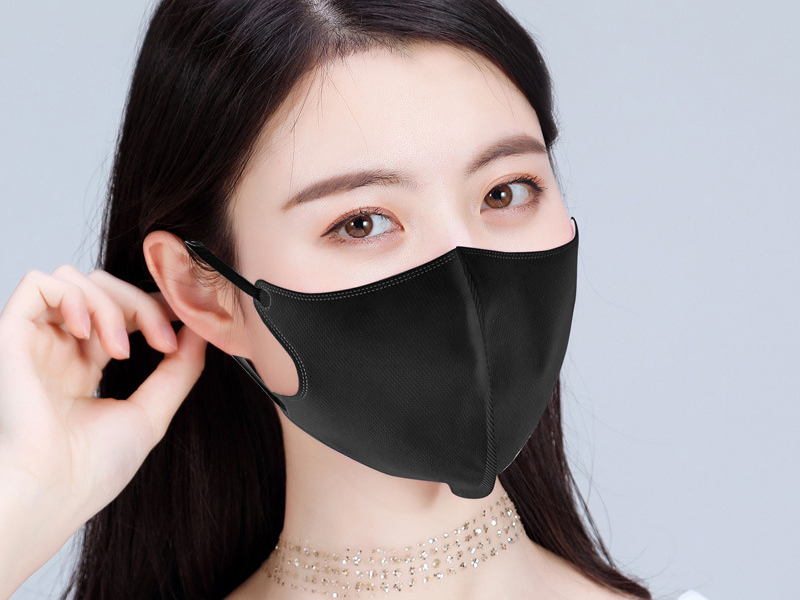 Adult black three-dimensional butterfly-shaped mask